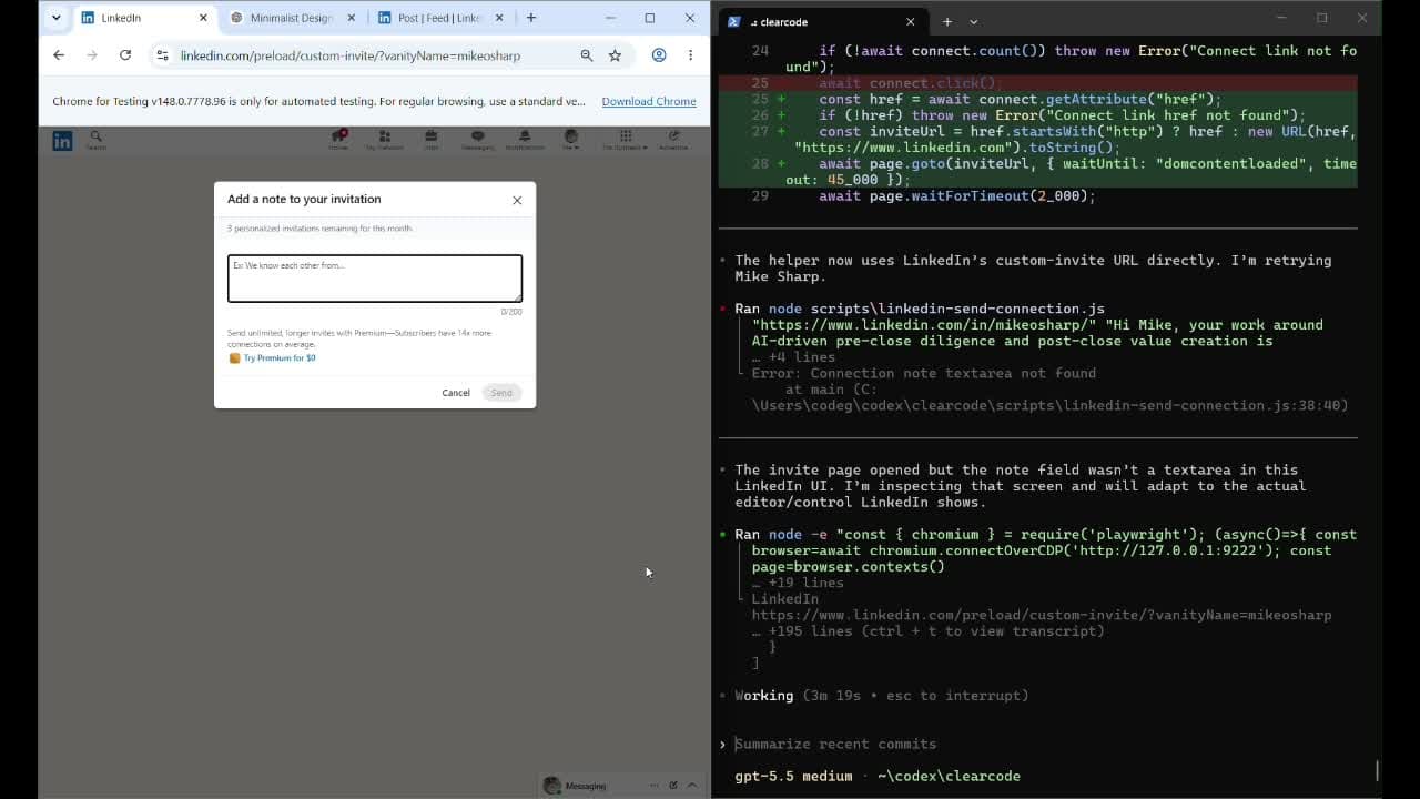 Controlled browser execution