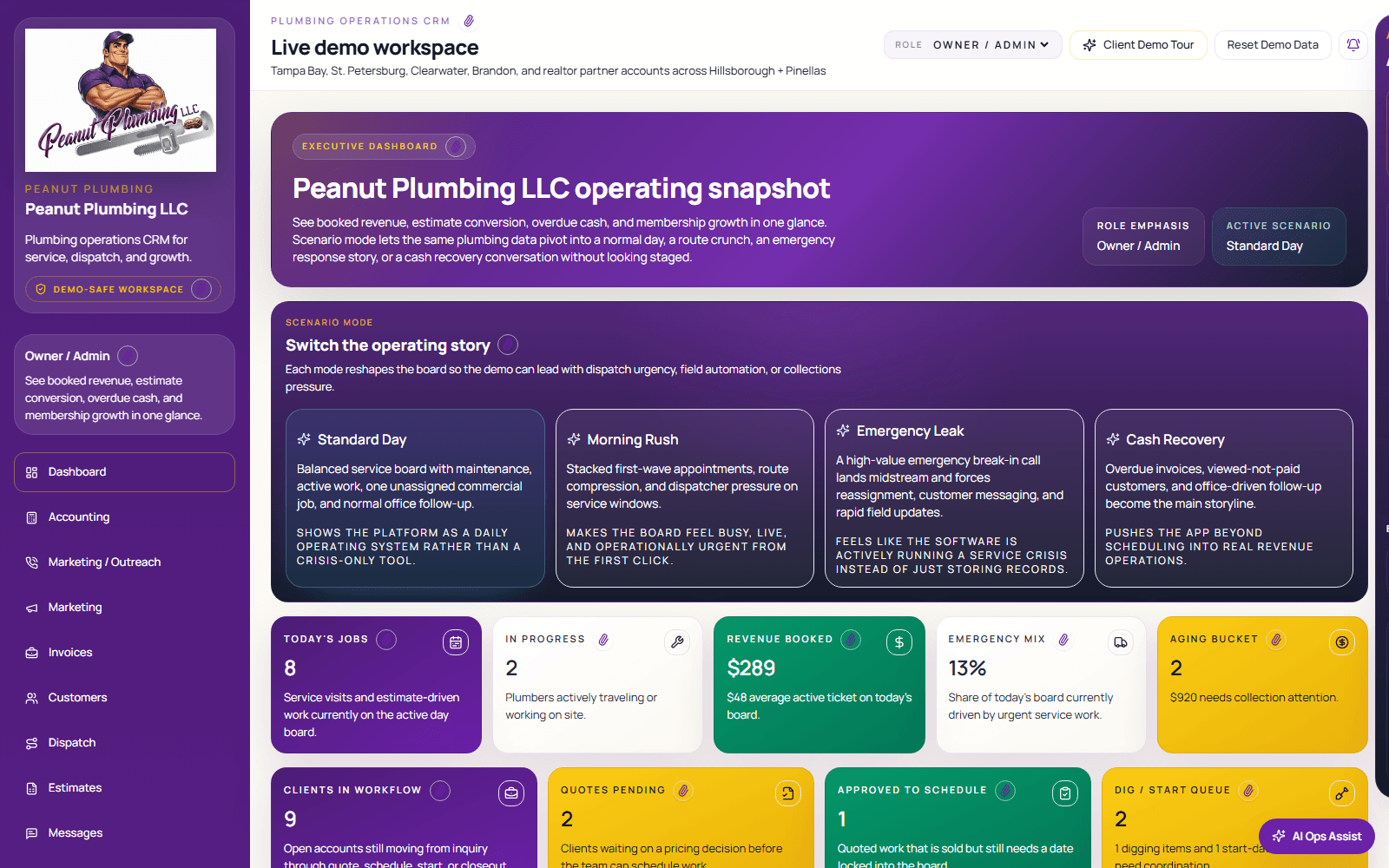 BluePeak Plumbing CRM BuildVora case study