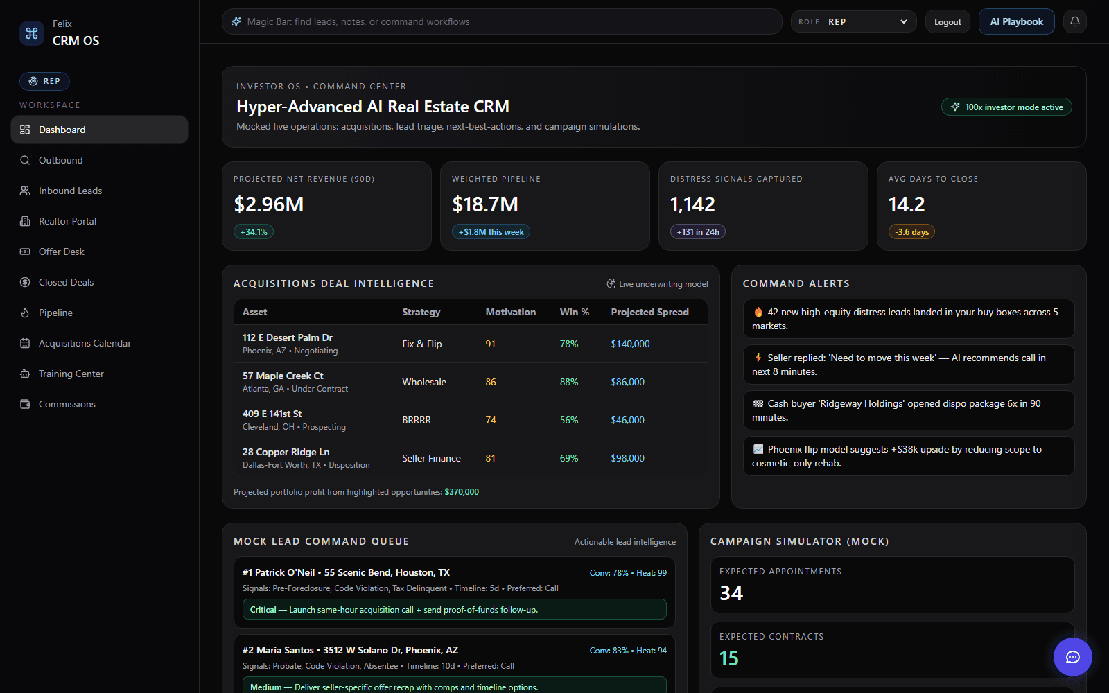 Real Estate CRM screenshot