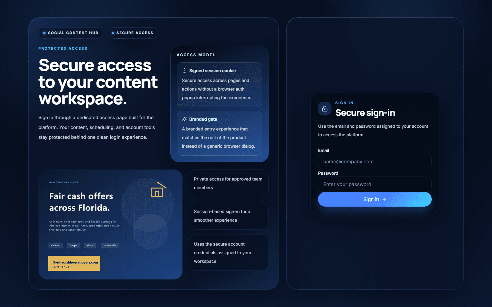 Social Content Hub screenshot